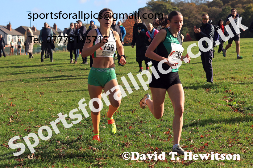 Womens Under-18s 2026 Northern Cross Country Relays, Graves Park, Sheffield. Photo: David T. Hewitson/Sports for All Pics
